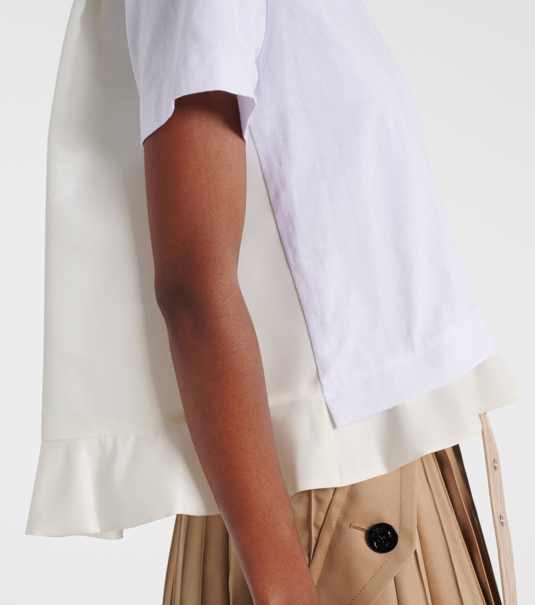 Twill and cotton T-shirt - 5
