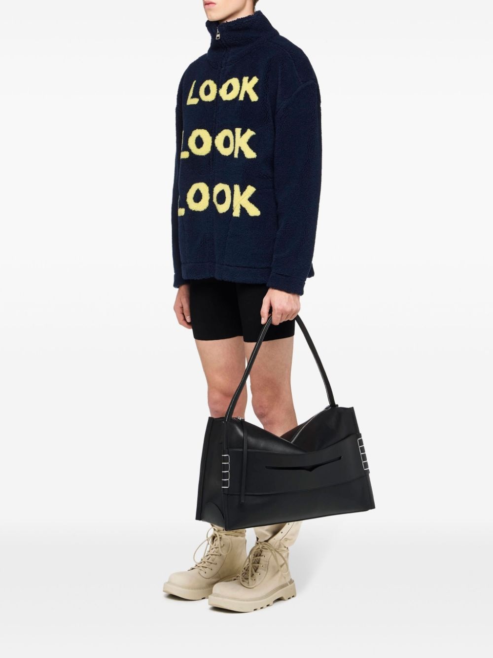 slogan-print jacket - 2