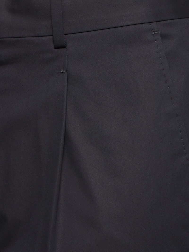 Single pleat premium cotton blend pants - 2