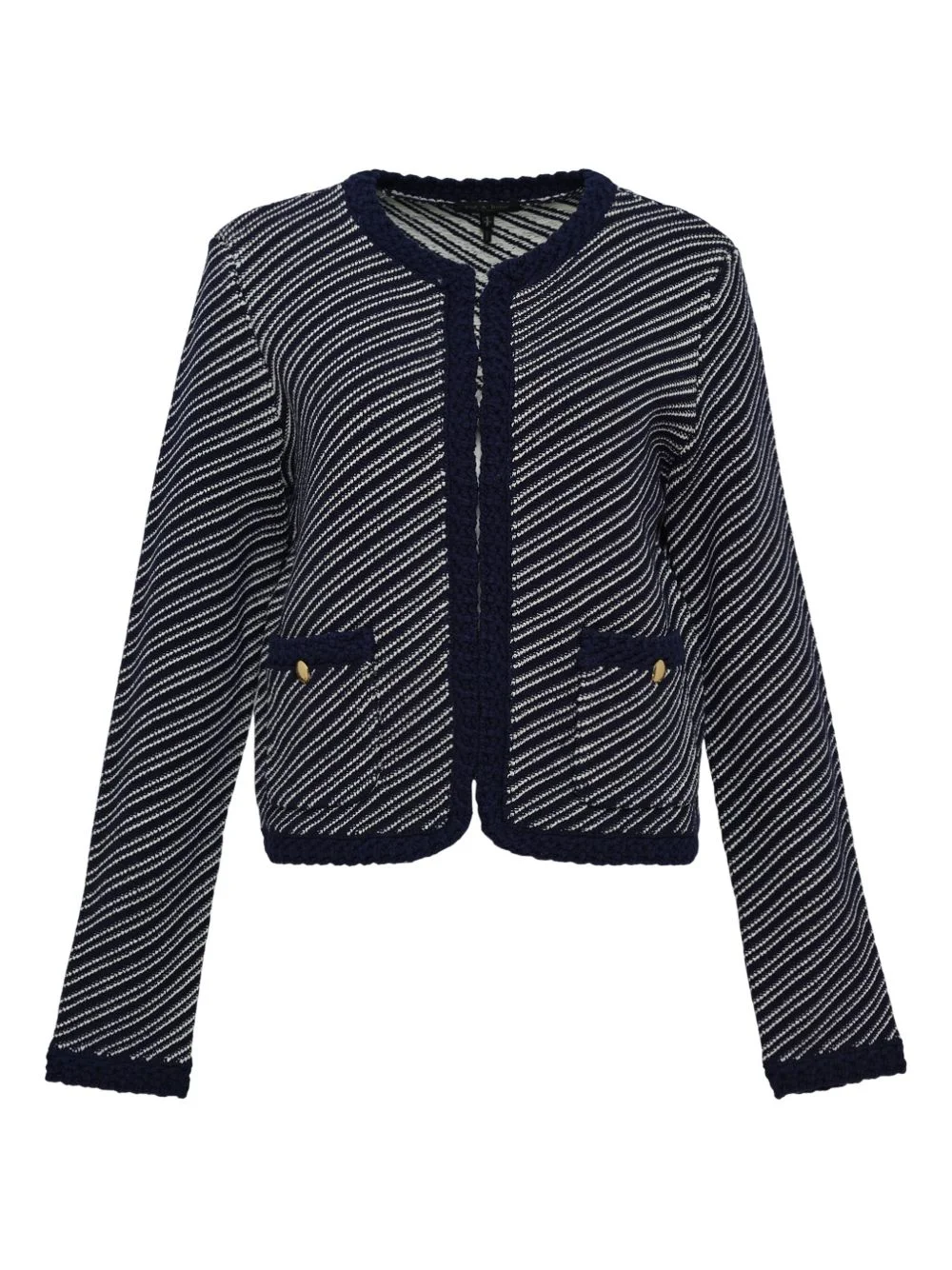 Claire diagonal-stripe cardigan - 1