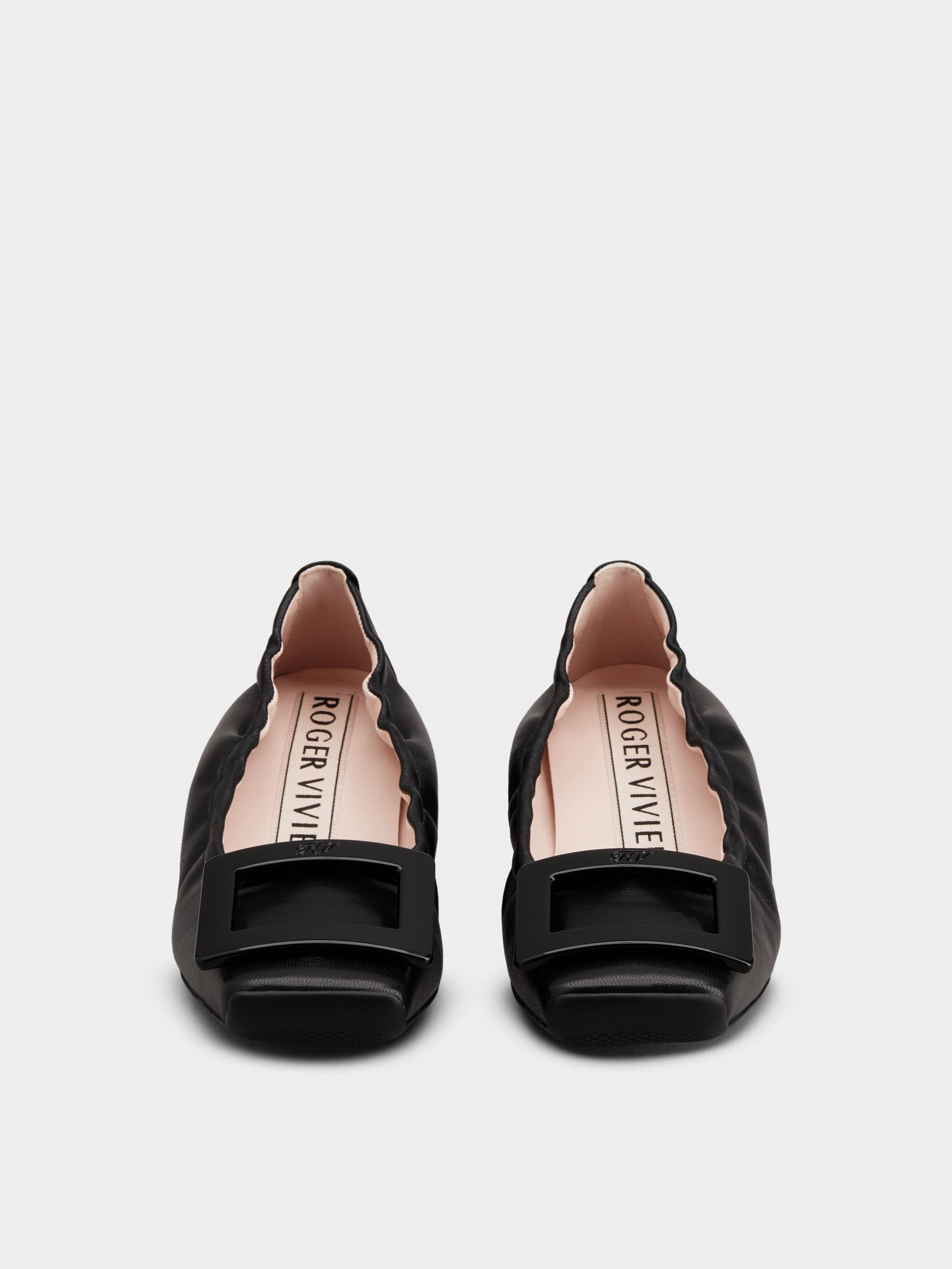 Viv' Pockette Lacquered Buckle Ballerinas in Nappa Leather - 7
