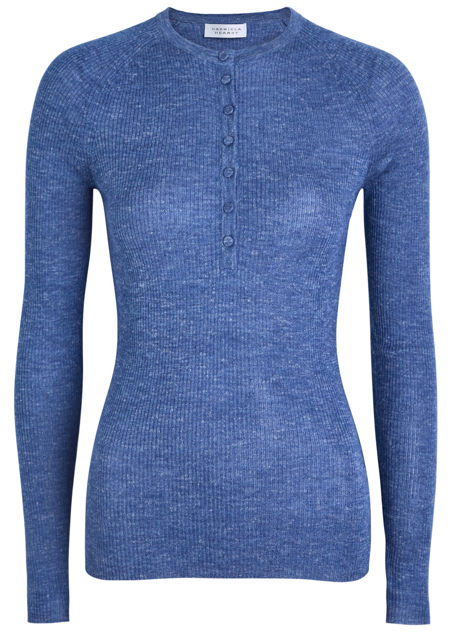 Gabriela Hearst Anges Henley Mélange Knit top - 1