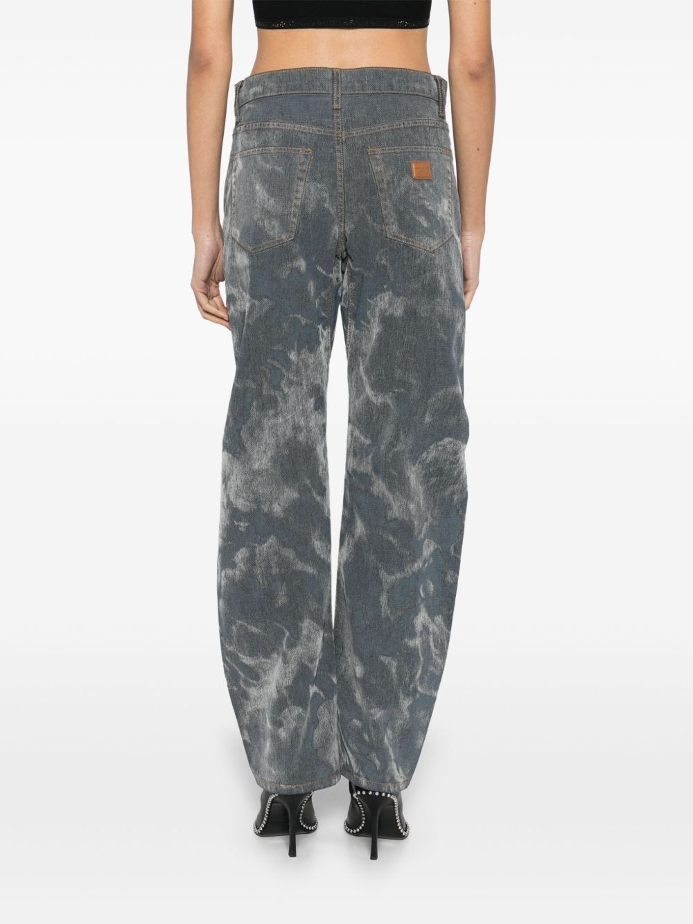 low-rise bowed gusset jeans - 4
