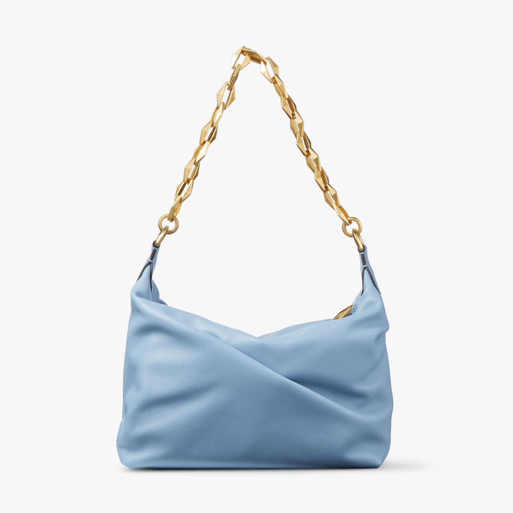 Diamond Soft Hobo S
Smoky Blue Soft Calf Leather Hobo Bag with Chain Strap - 10