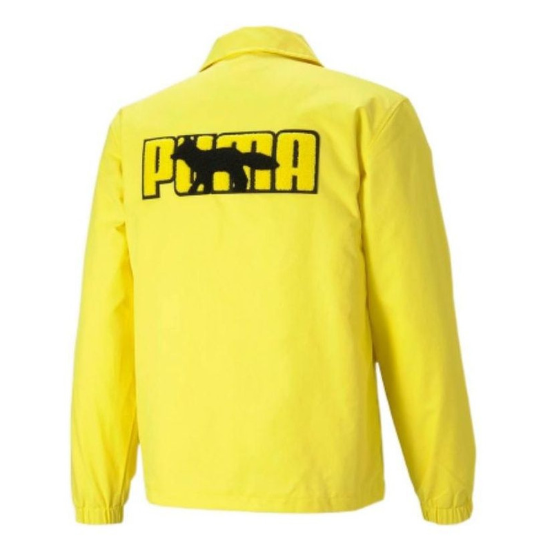 PUMA x Maison Kitsune Unisex Coach Jacket Yellow 530430-30 - 1