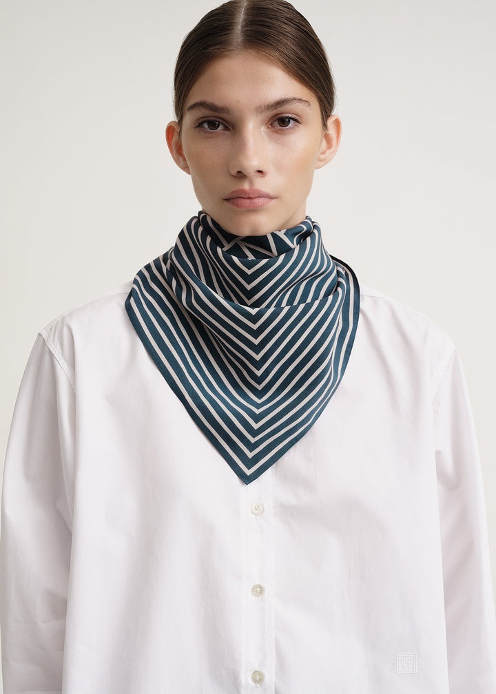 Signature monogram silk scarf dusk - 2
