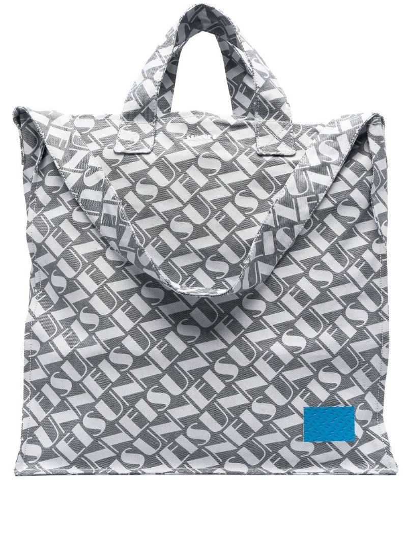all-over logo-print tote bag - 1