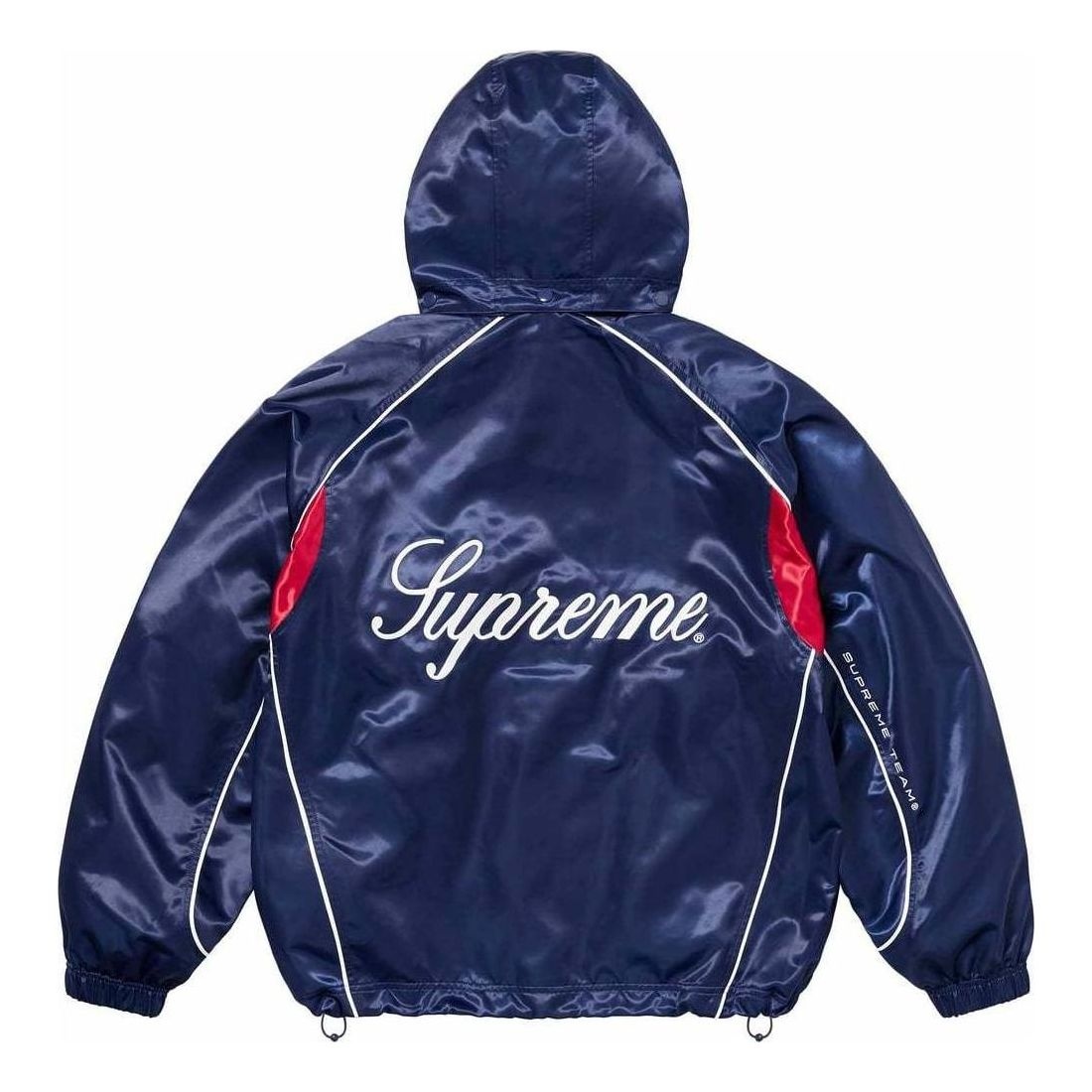 Supreme Satin Hooded Track Jacket 'Navy' SUP-SS24-022 - 2