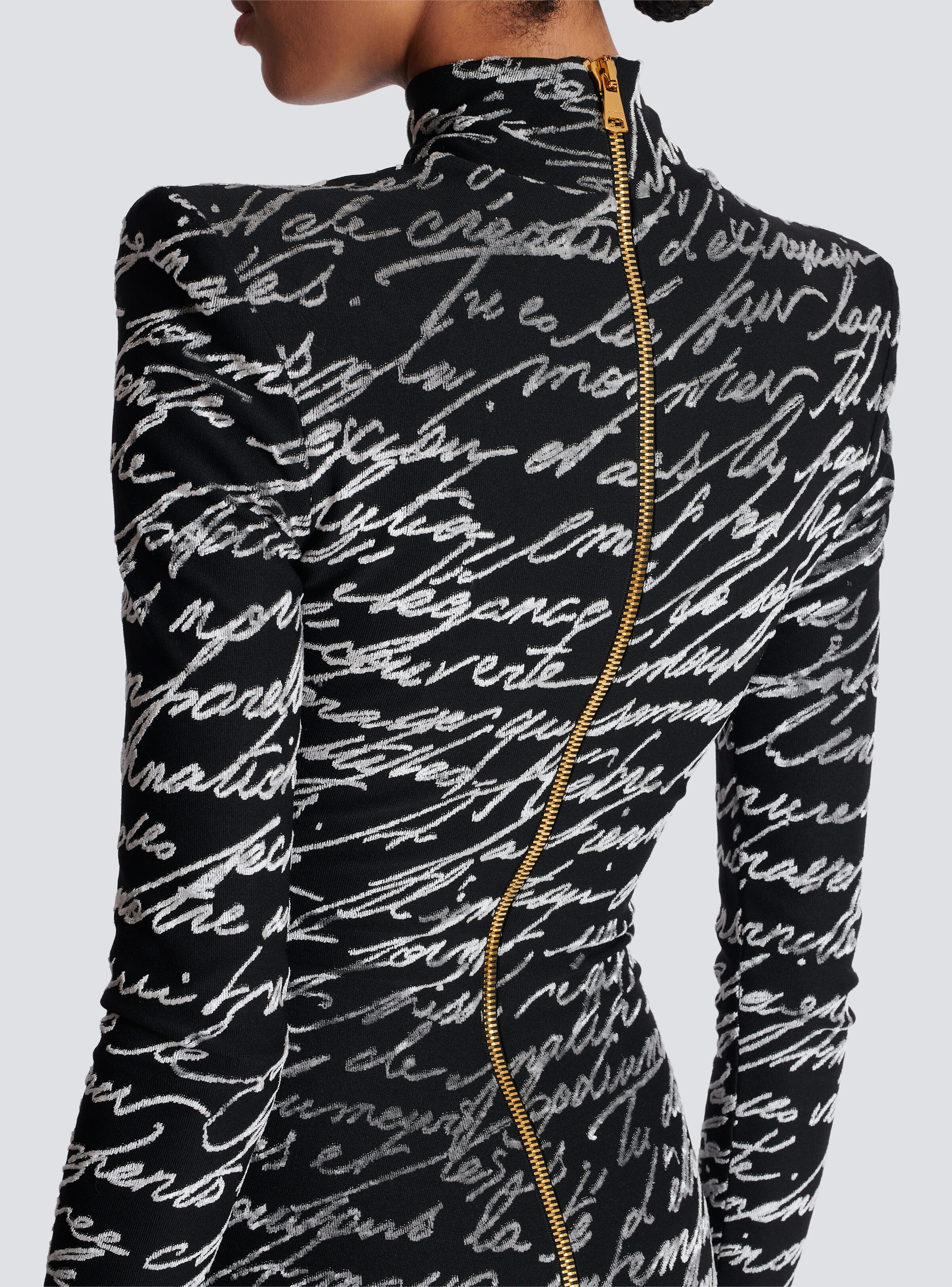 Long "Love Letter" jacquard knit dress - 8