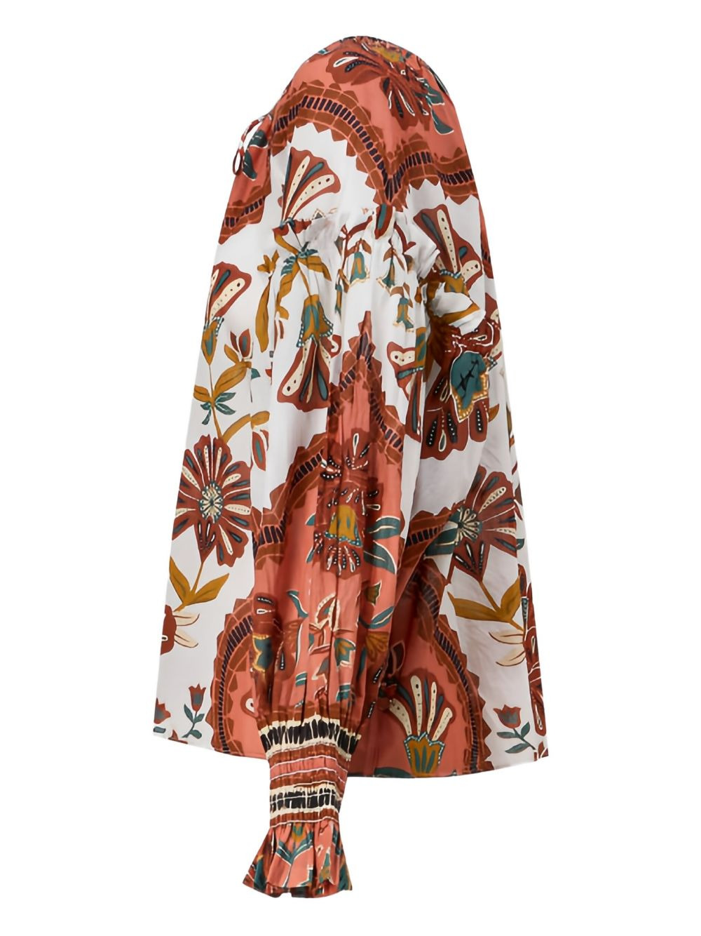 floral-pattern ruffled blouse - 3