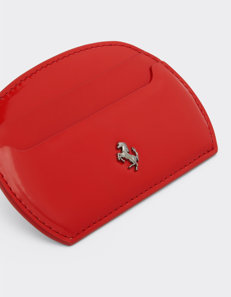 Card holder in glossy brushed leather 3
