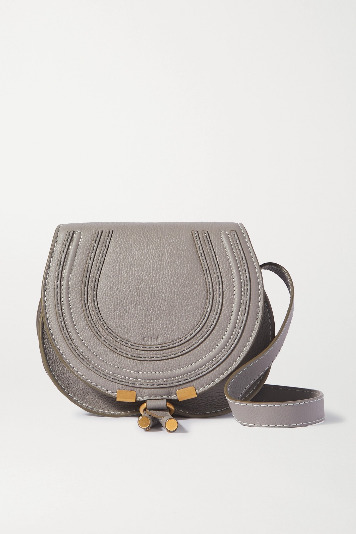 Marcie mini textured-leather shoulder bag - 1