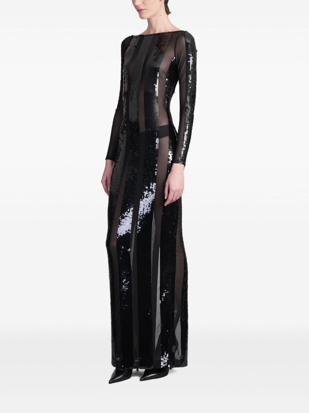 sequin-embellished dress - 3