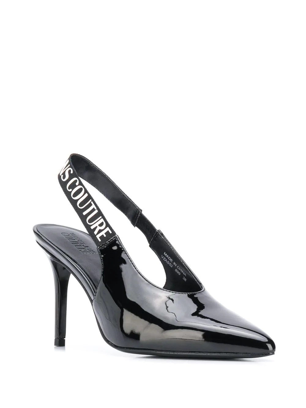 logo strap slingback pumps - 2