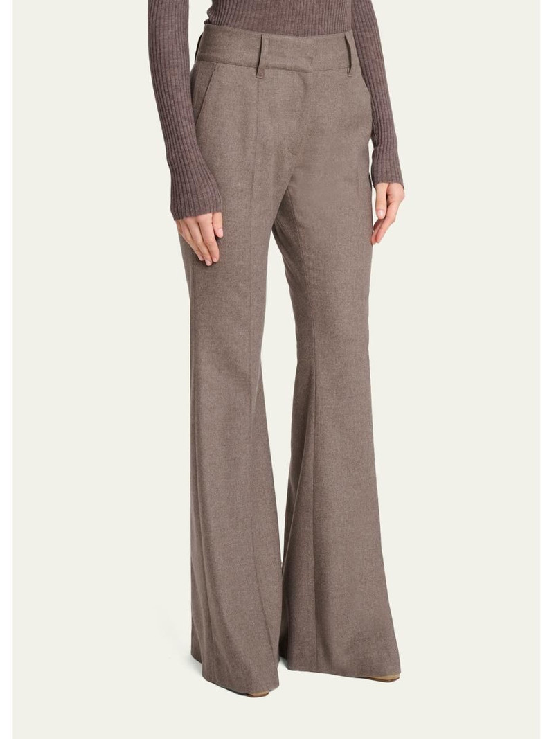 Rhein Wool-Cashmere Flannel Flare Pants 4