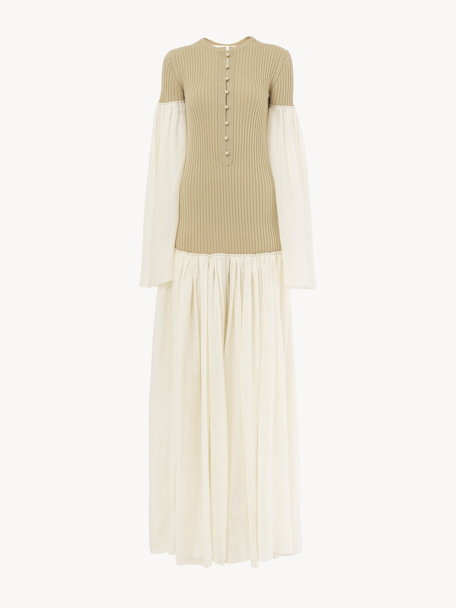 GATHERED LONG DRESS - 4