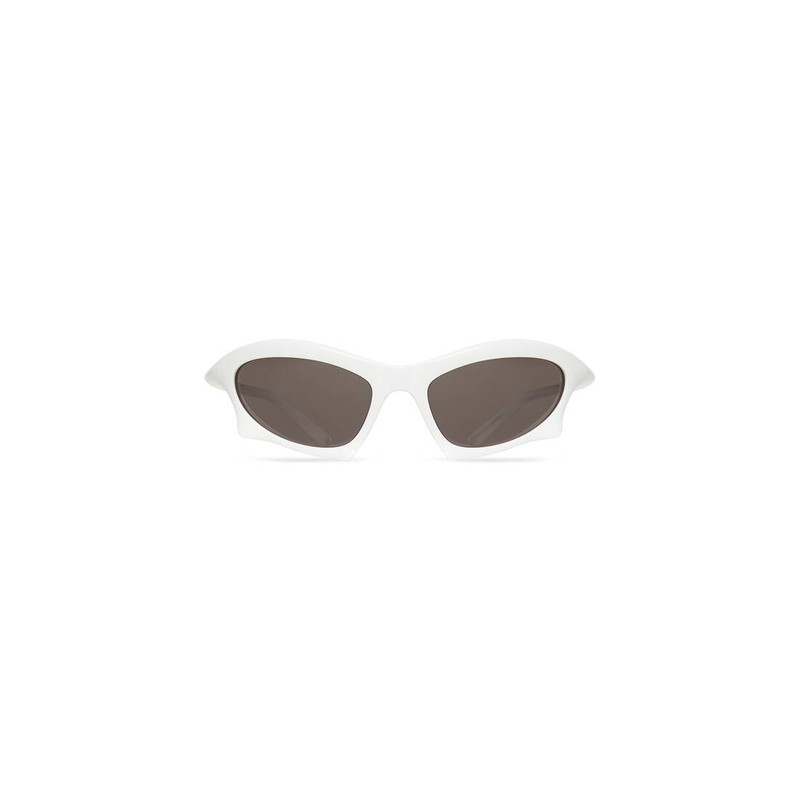 Bat Rectangle Sunglasses in White - 1