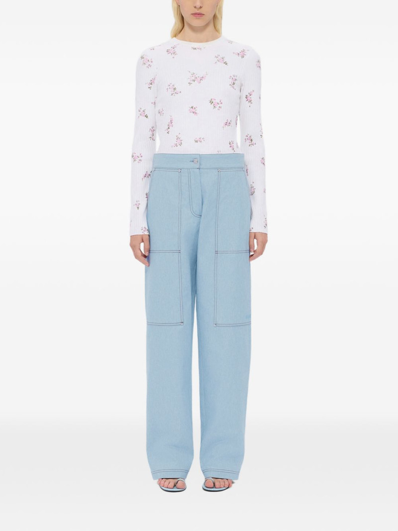 MSGM logo-embroidered jeans outlook