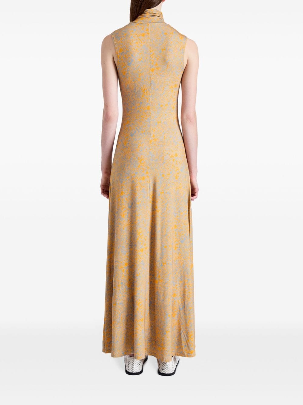abstract-print high-neck dress - 4