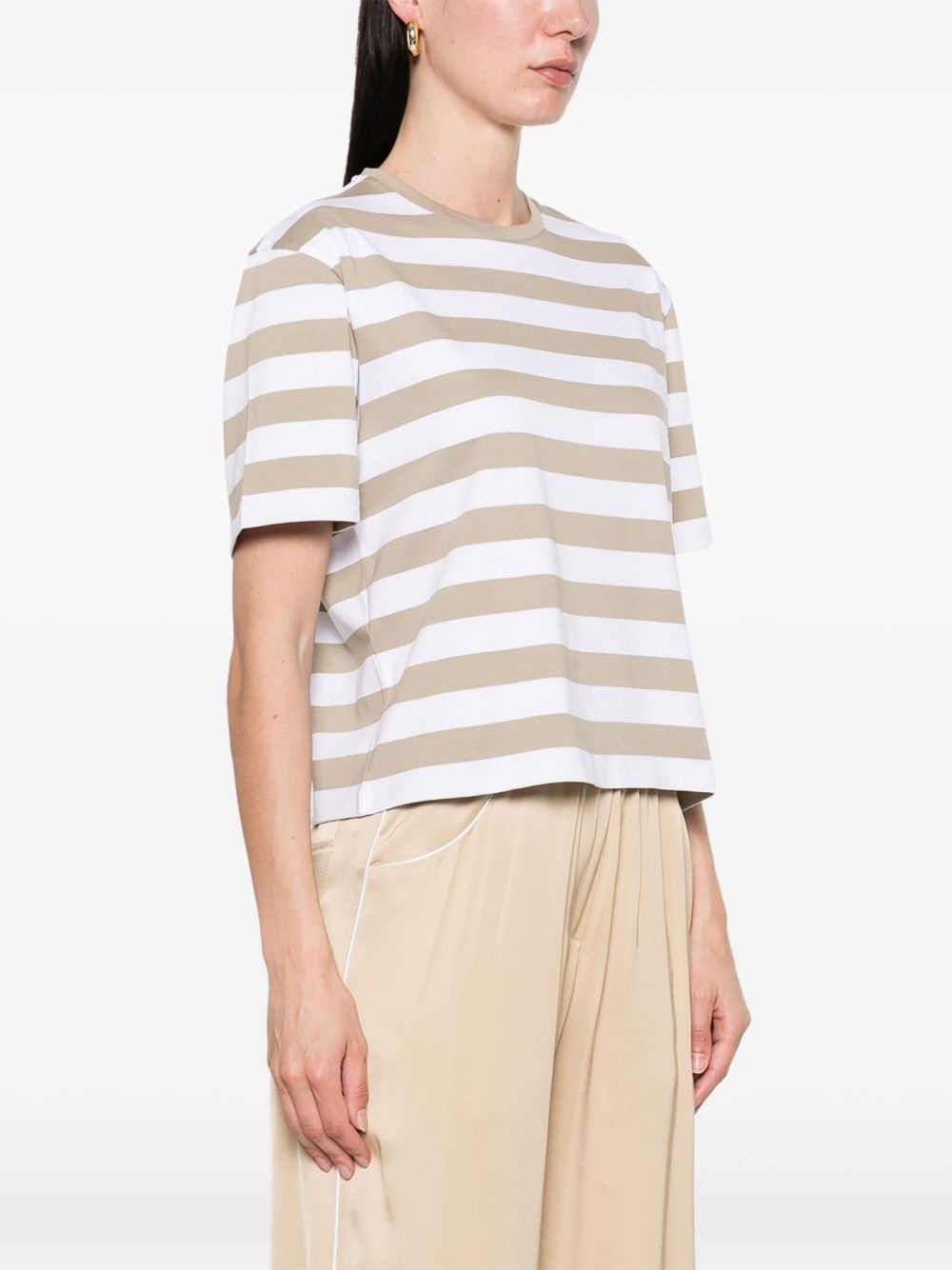 striped cotton T-shirt - 3