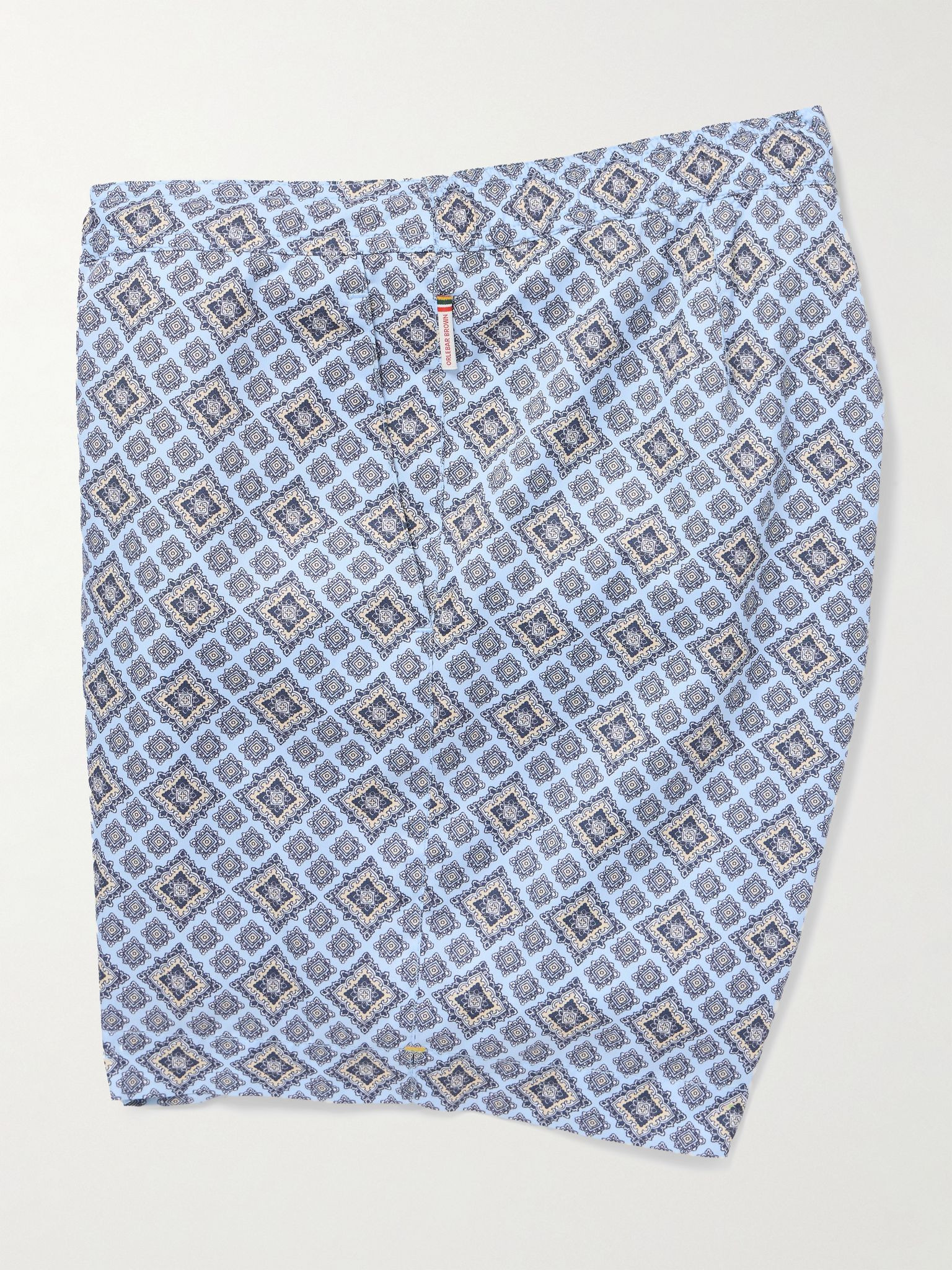 Bulldog Straight-Leg Mid-Length Printed Recycled Swim Shorts Blue - 5