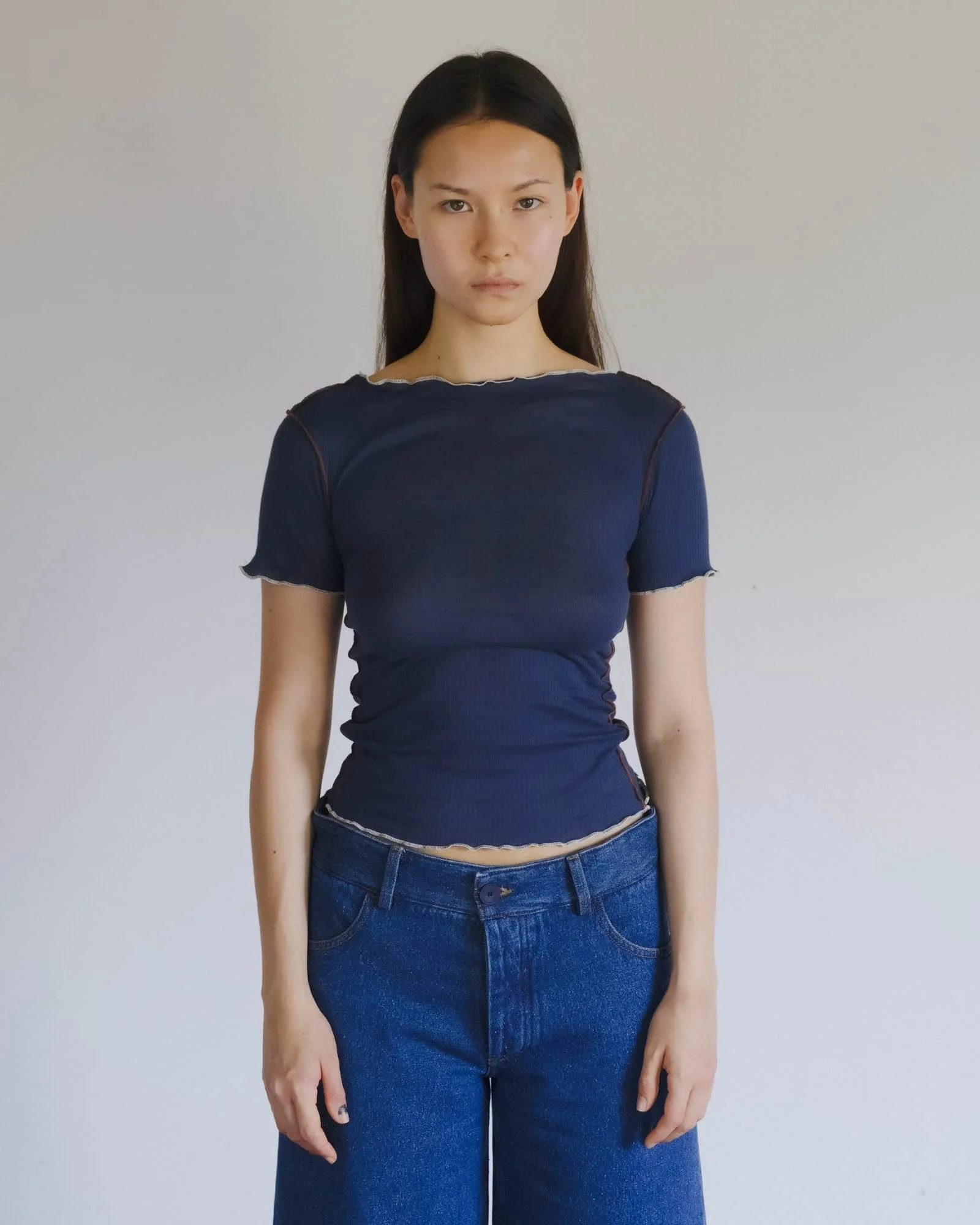 Vein Tee Shirt
- Organic Cotton Rib - 1