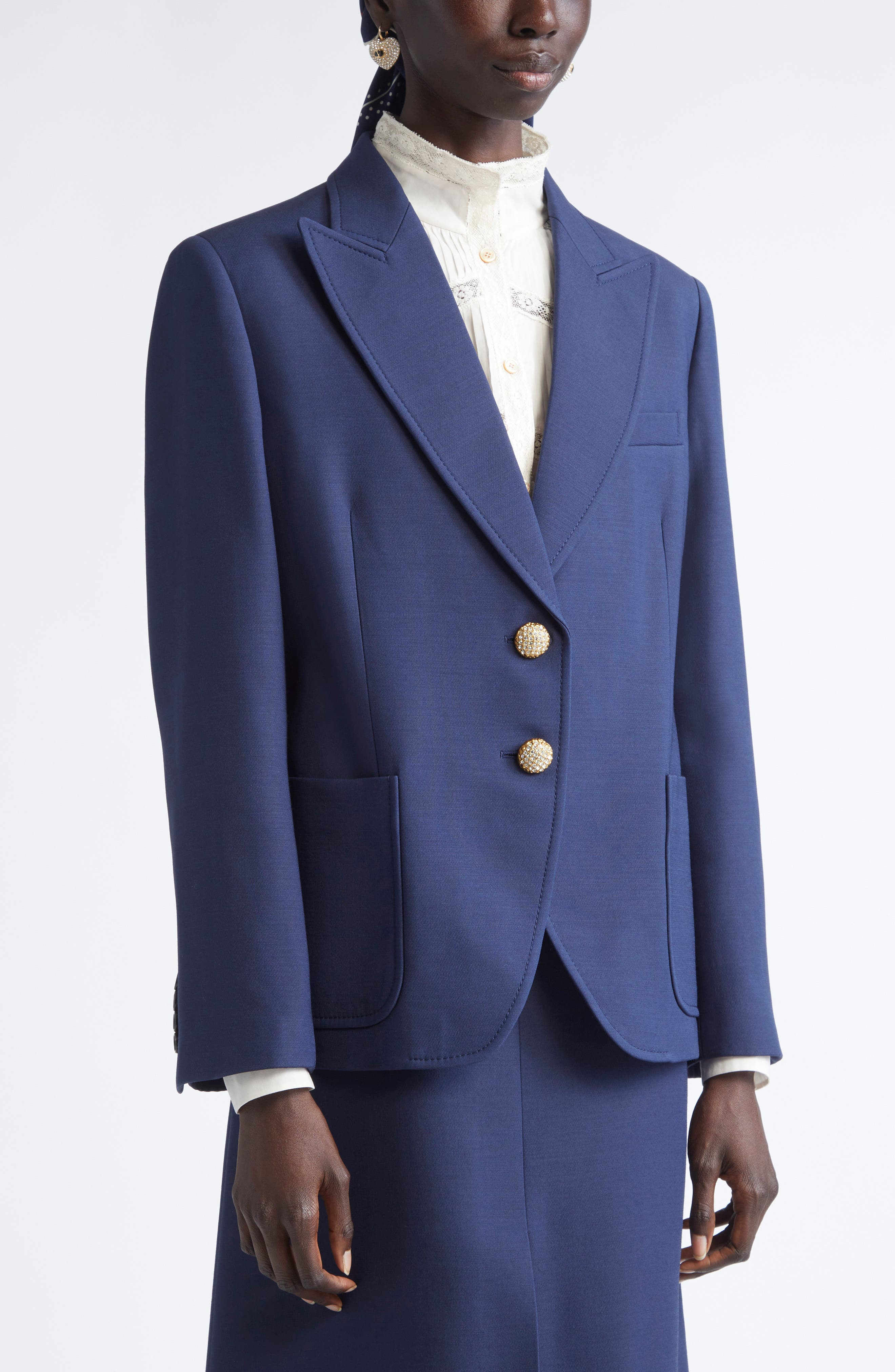 Valentino Garavani Solid Crepe Couture Sport Coat in Light Blue at Nordstrom - 5