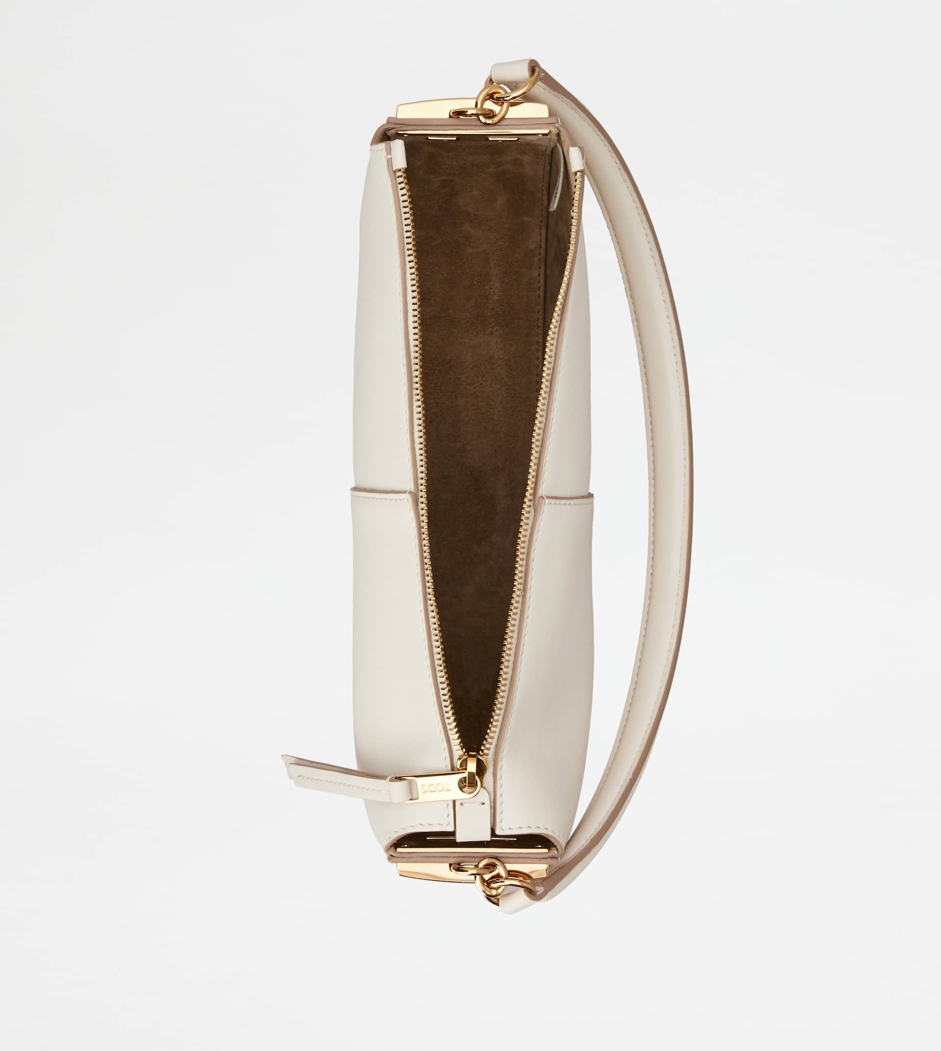 TOD'S T CASE HOBO BAG IN LEATHER MINI - OFF WHITE - 4