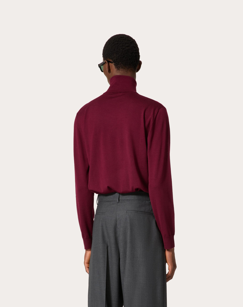 HIGH-NECK WOOL SWEATER WITH VLOGO SIGNATURE EMBROIDERY 4
