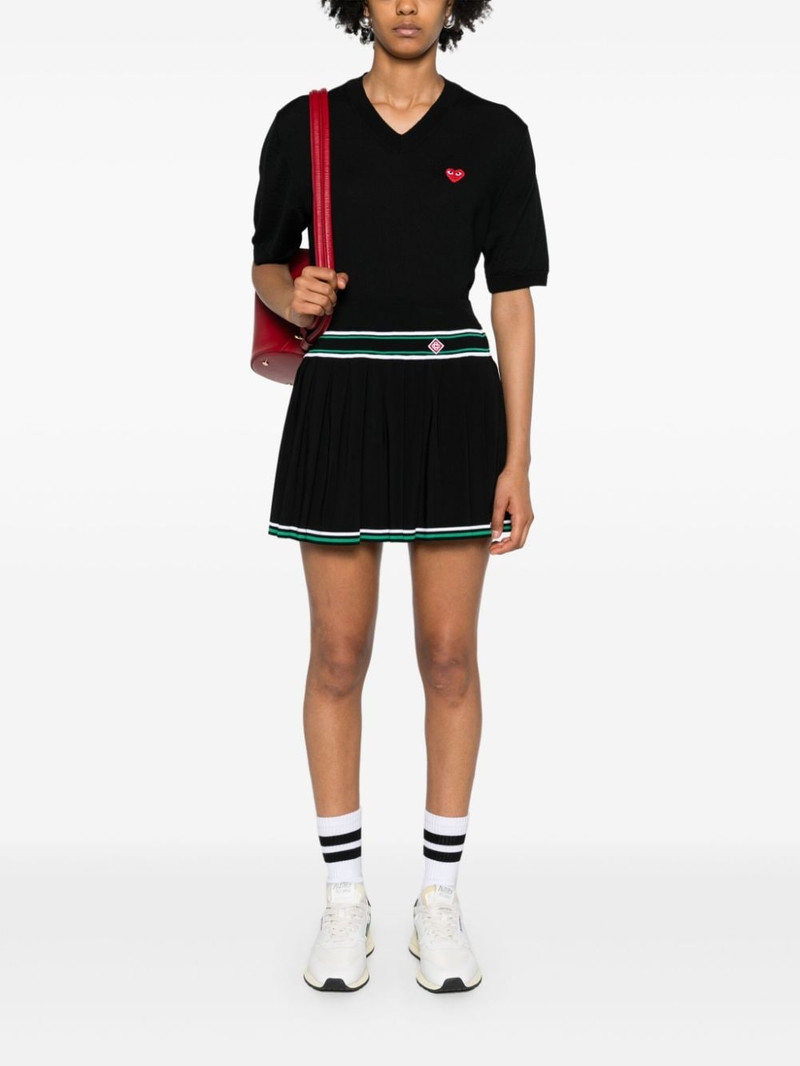 Comme des Garçons PLAY heart-patch wool jumper outlook