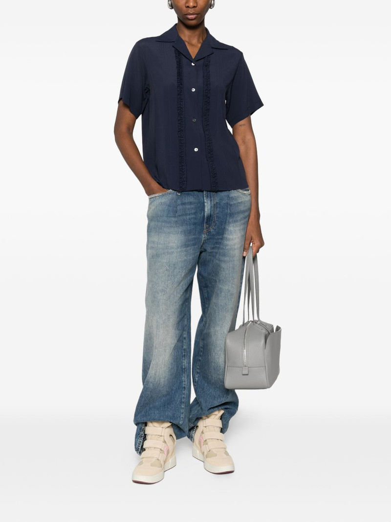 N°21 ruffled-detail short-sleeve shirt outlook