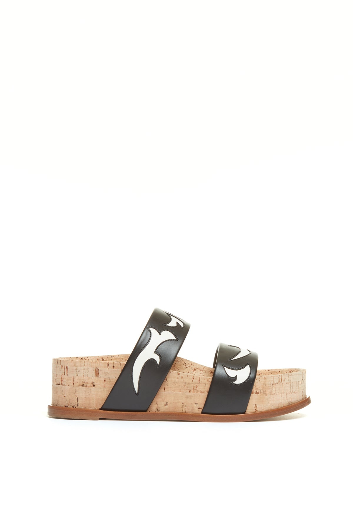 Flame Striker Sandal in Black Leather - 1