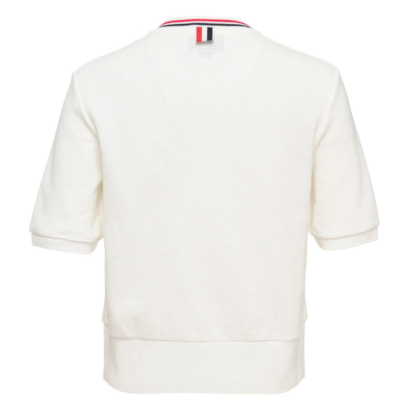 Thom Browne Short Sleeve Crew Neck Cardigan outlook