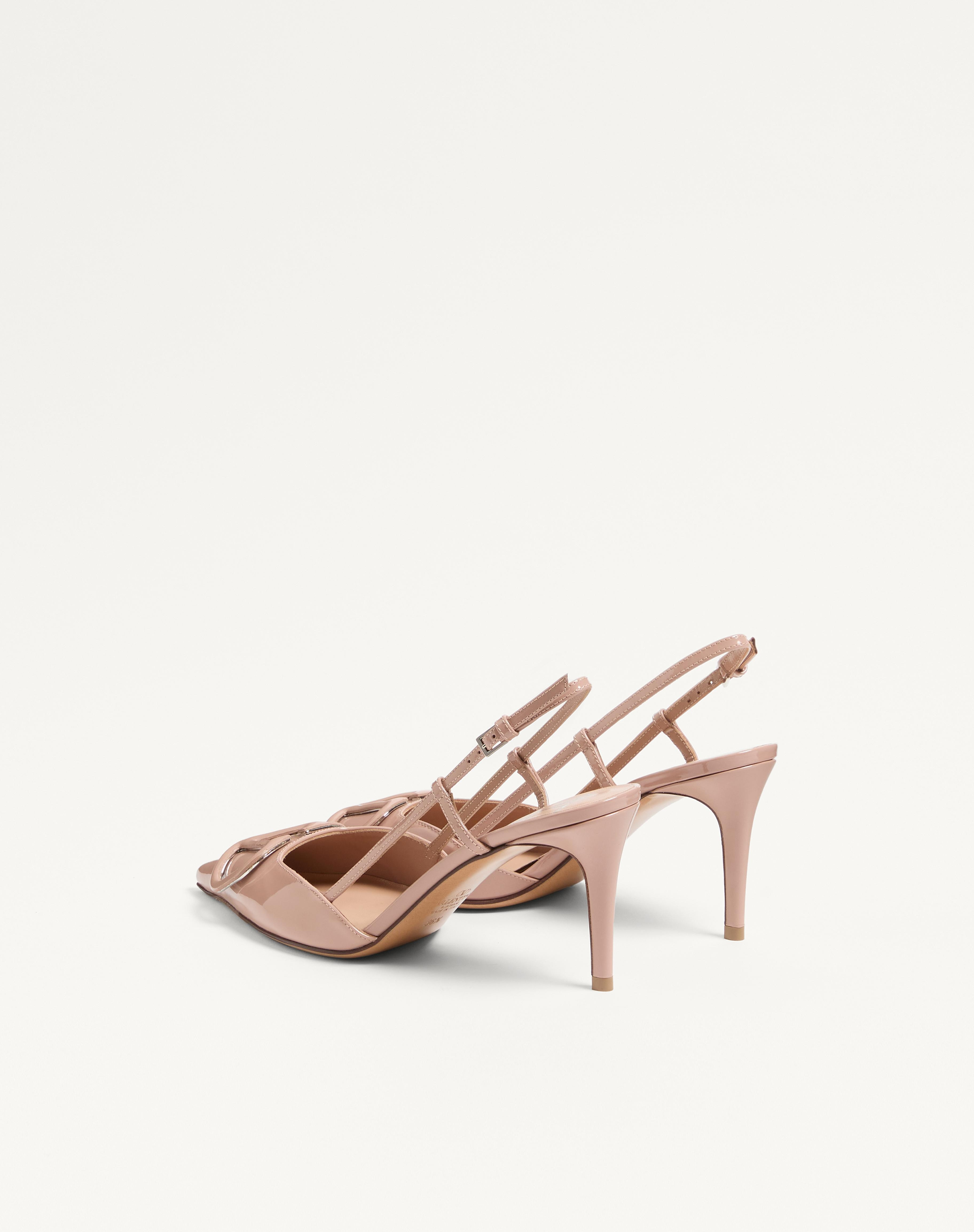 VLOGO SIGNATURE PATENT LEATHER SLINGBACK PUMP 80MM / 3.15 IN. - 5