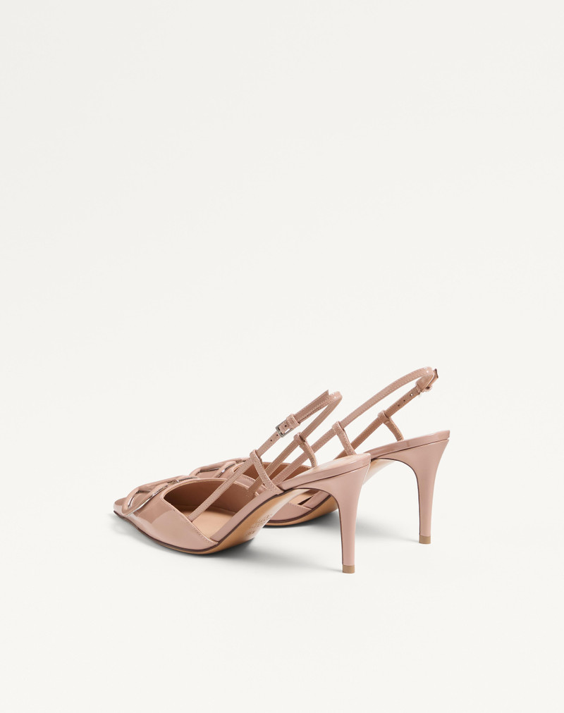 VLOGO SIGNATURE PATENT LEATHER SLINGBACK PUMP 80MM / 3.15 IN. 5