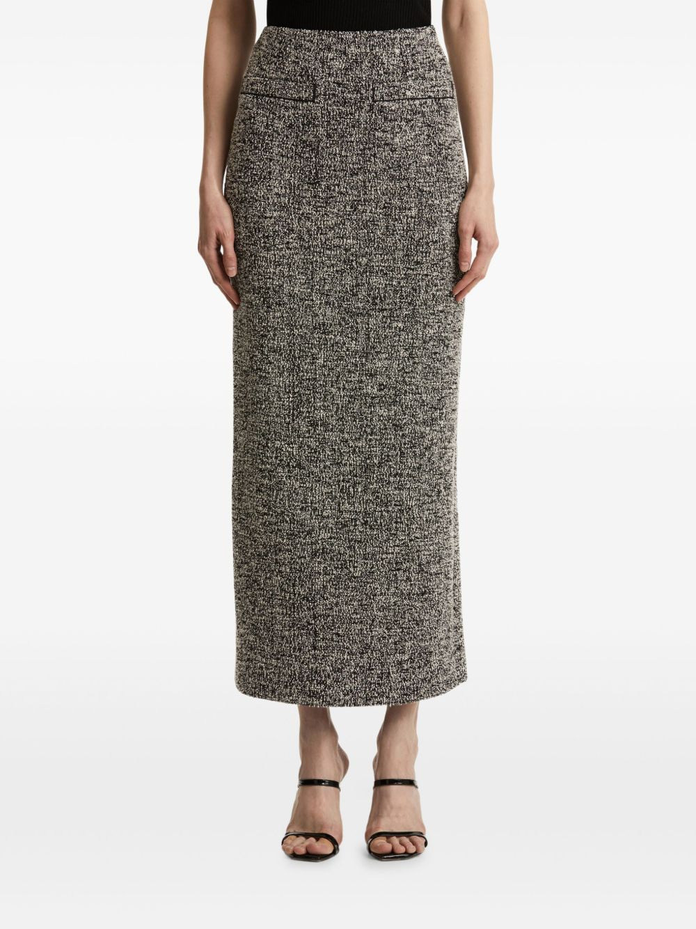 tweed pencil maxi skirt - 3