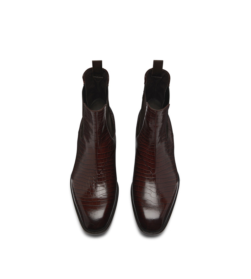 TOM FORD PRINTED CROC HAINAUT CHELSEA BOOT outlook