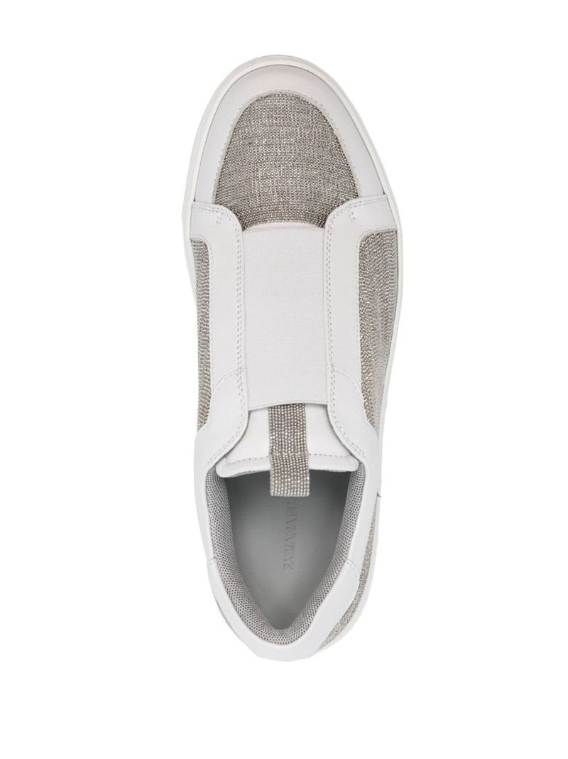 two-tone panelled lace-up sneakers 4