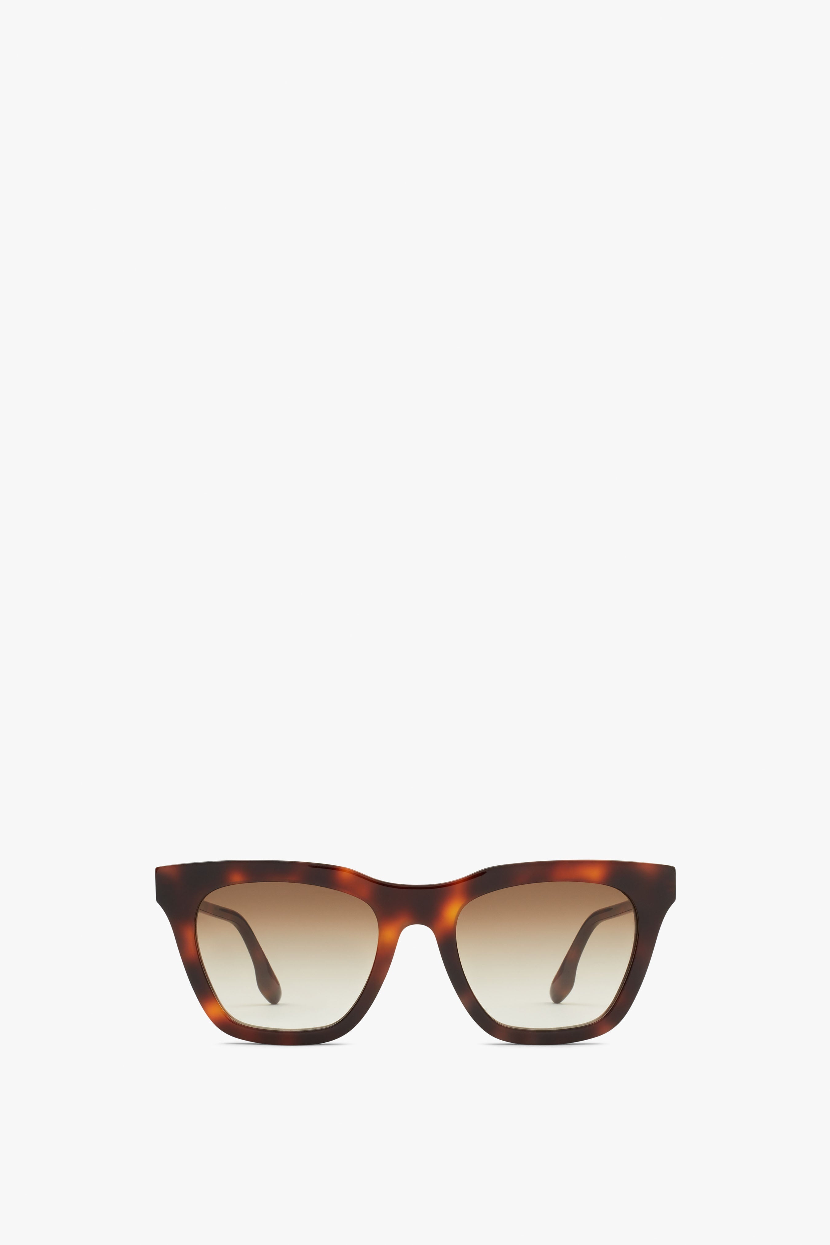 Rectangular Cat Eye Sunglasses In Tortoise - 1