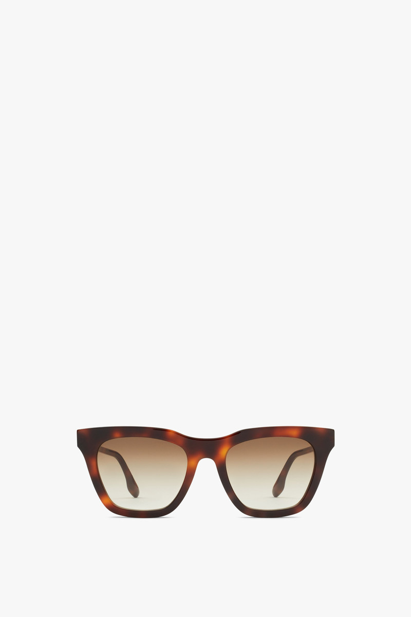Rectangular Cat Eye Sunglasses In Tortoise 1