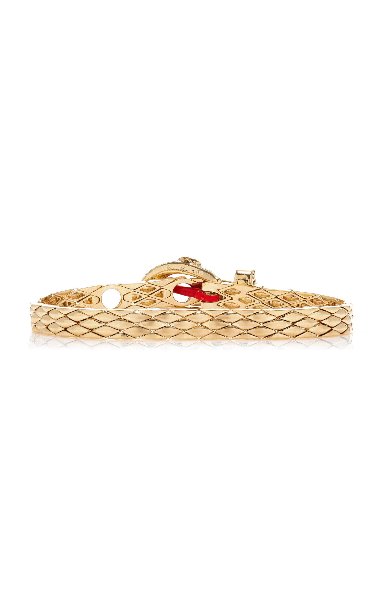 Python 9K Yellow Gold Diamond Bracelet gold - 4