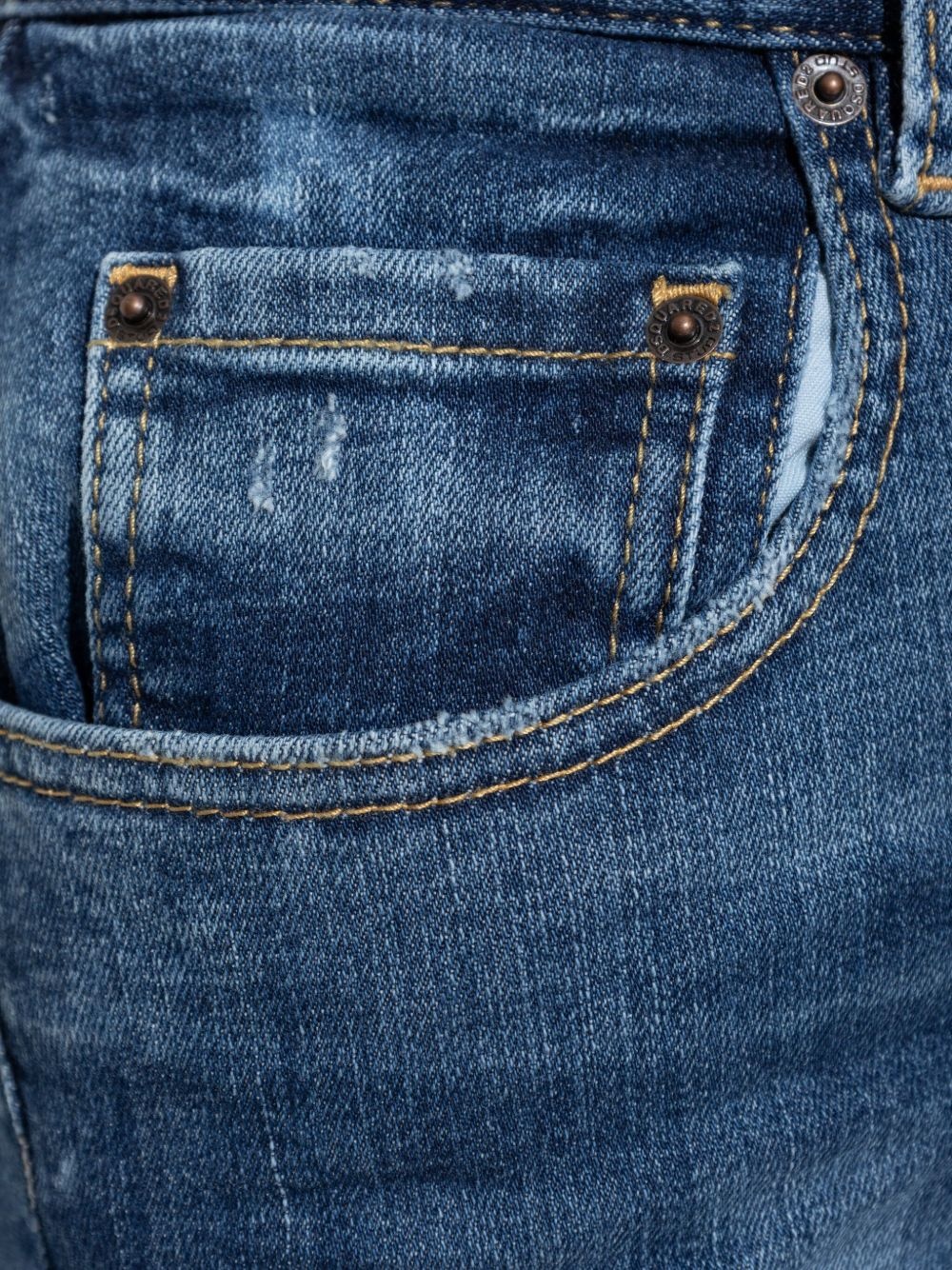 ripped-detail denim shorts - 5