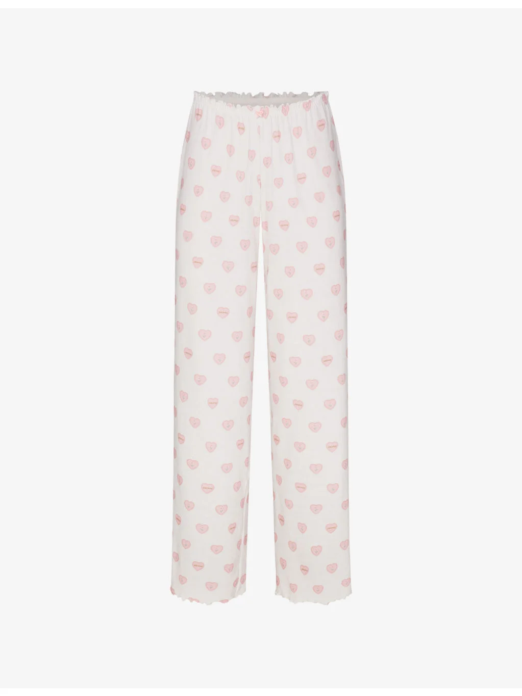 Pointelle Straight-Leg Cotton-Jersey Pyjama Bottoms - 1