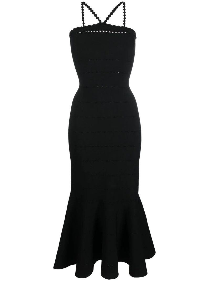 컷 아웃 세부 peplum 드레스 1