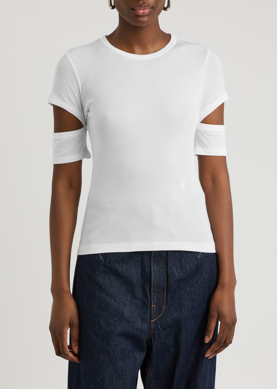 Helmut Lang Slash Cotton-blend top - 6