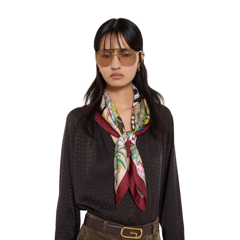 Gucci Besties printed silk twill carré 3