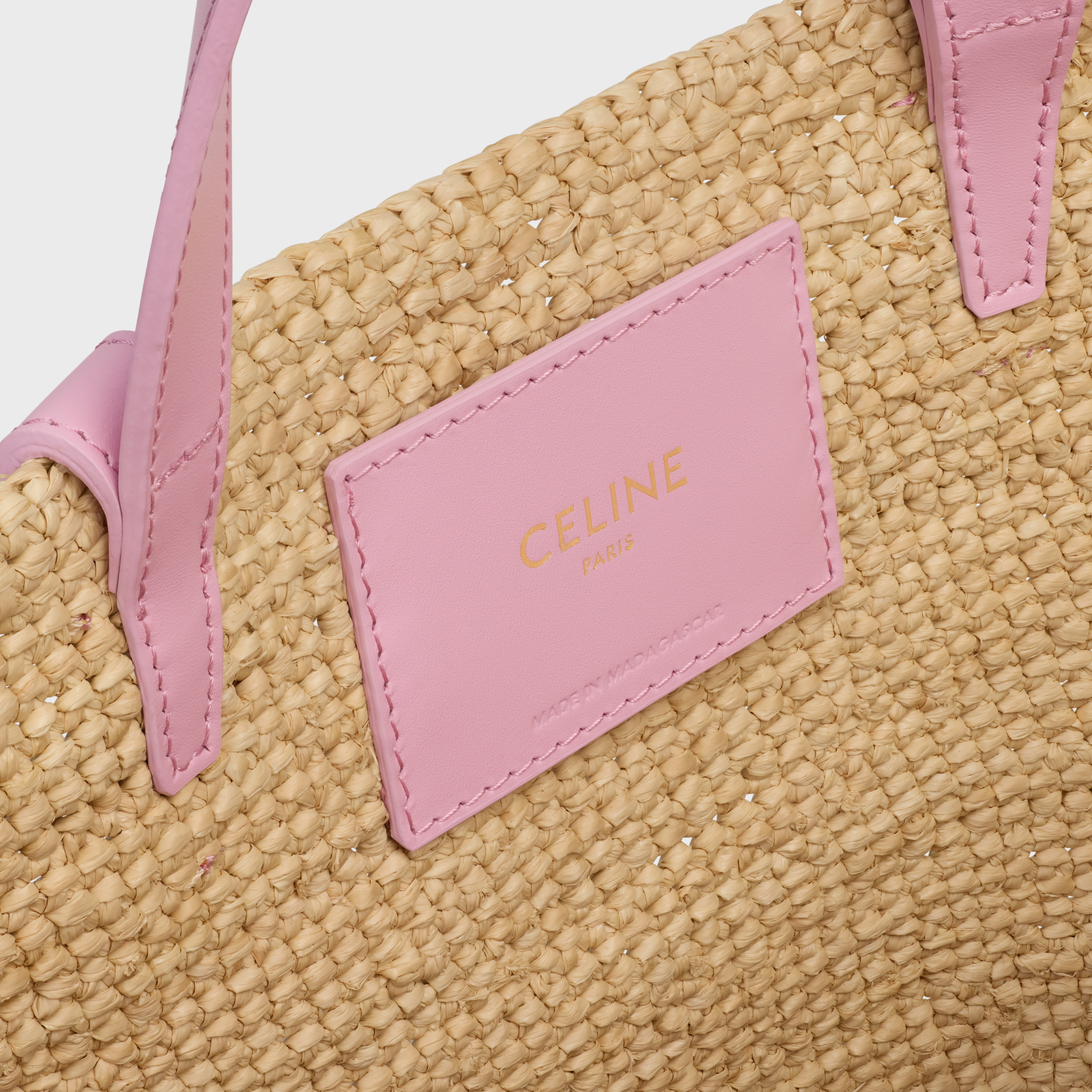 TEEN SUPPLE CELINE CLASSIC PANIER IN Raffia and calfskin - 4