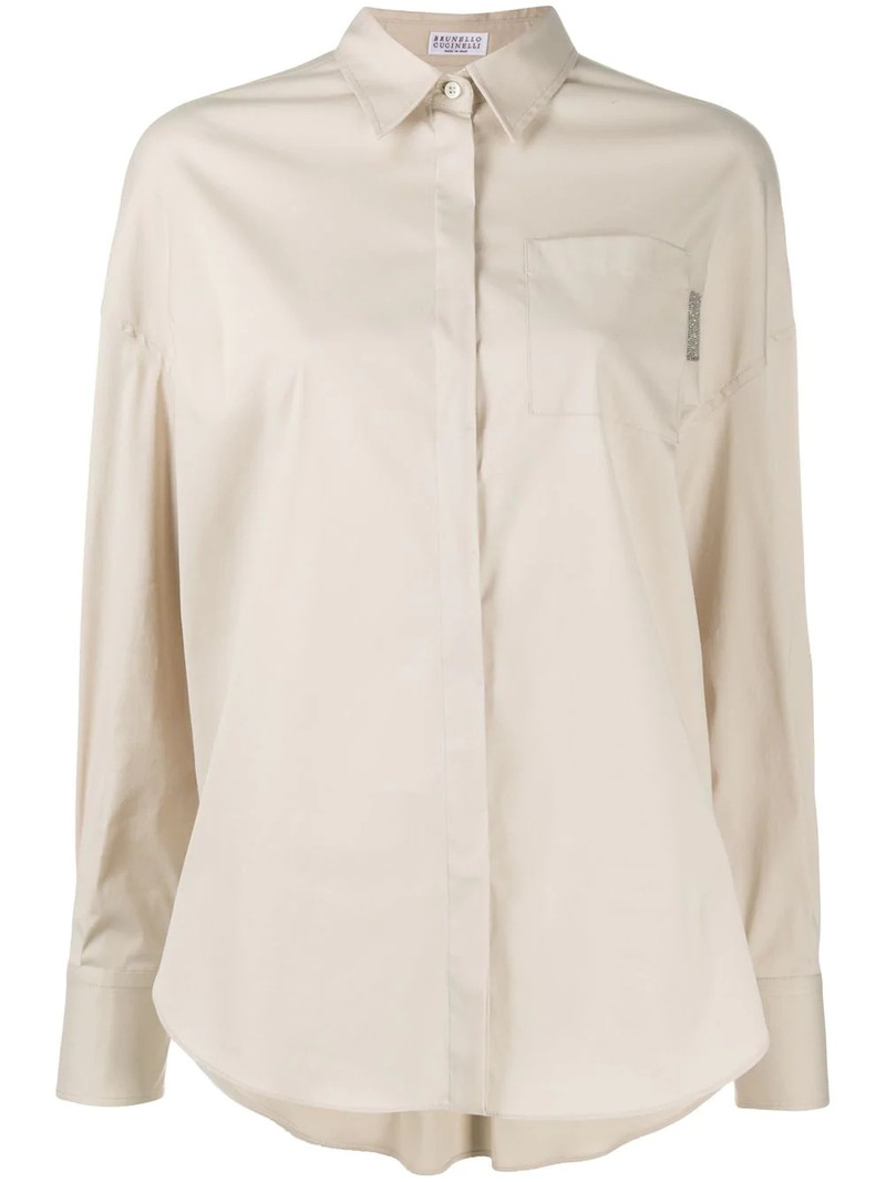 embellished tab long sleeve shirt 1