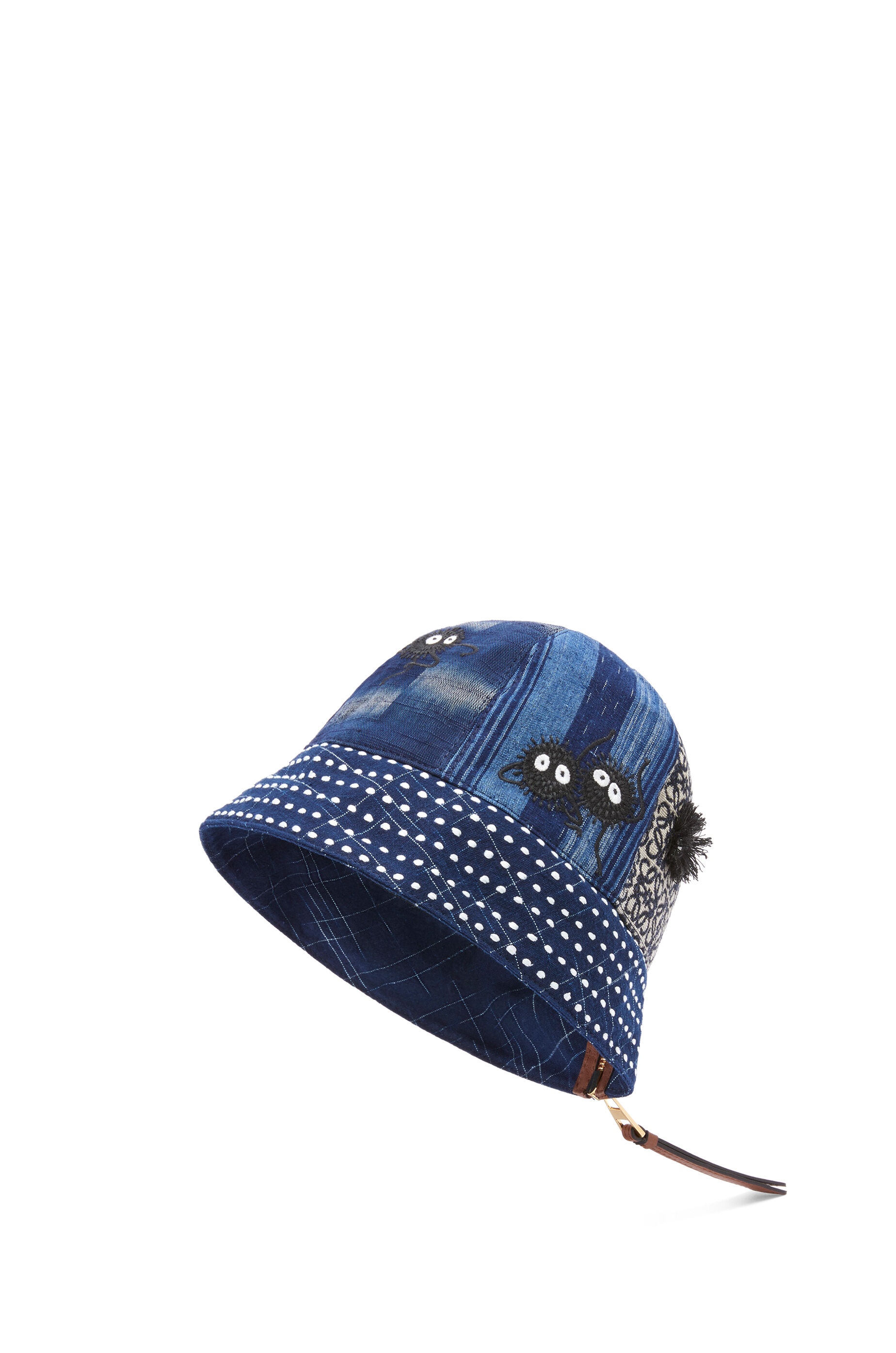 Boro bucket hat in textile and calfskin - 1