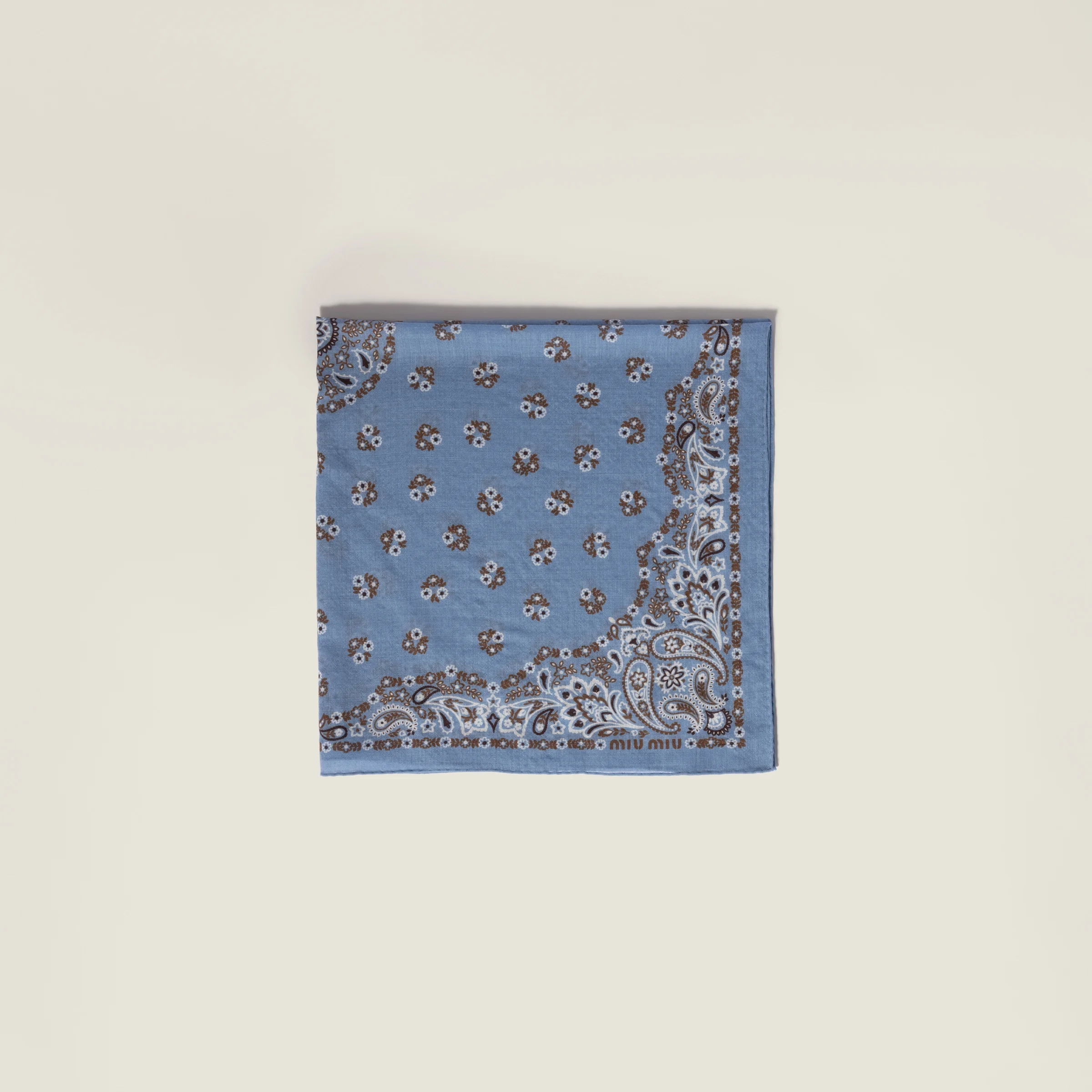 Printed wool and cashmere scarf - 1